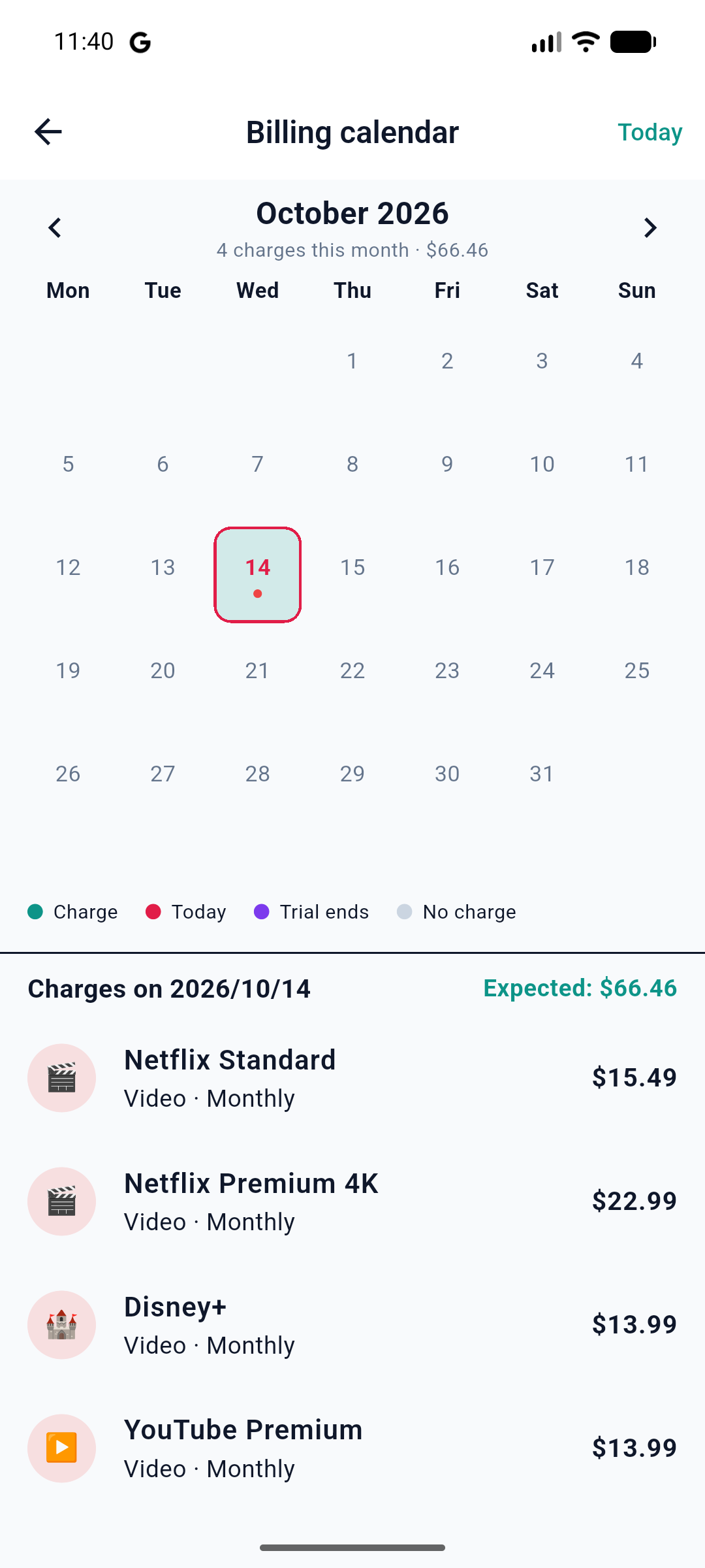Renewal Calendar View